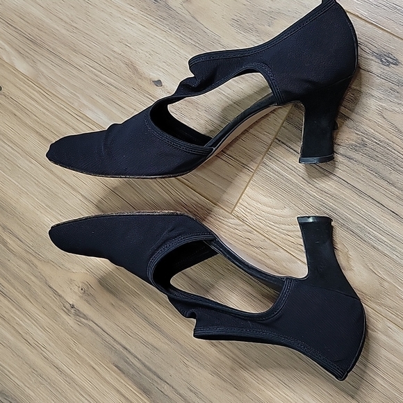 Kurt Geiger Black Mesh Closed Pointed Toe Heels - Picture 7 of 16